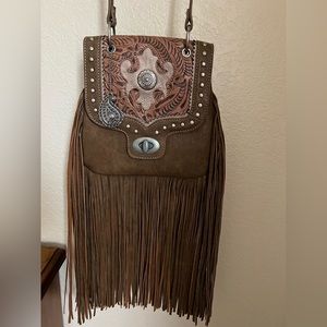 Bandana by American West Fringed Crossbody